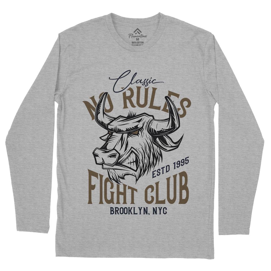 Bull Fight Club Mens Long Sleeve T-Shirt Animals B799