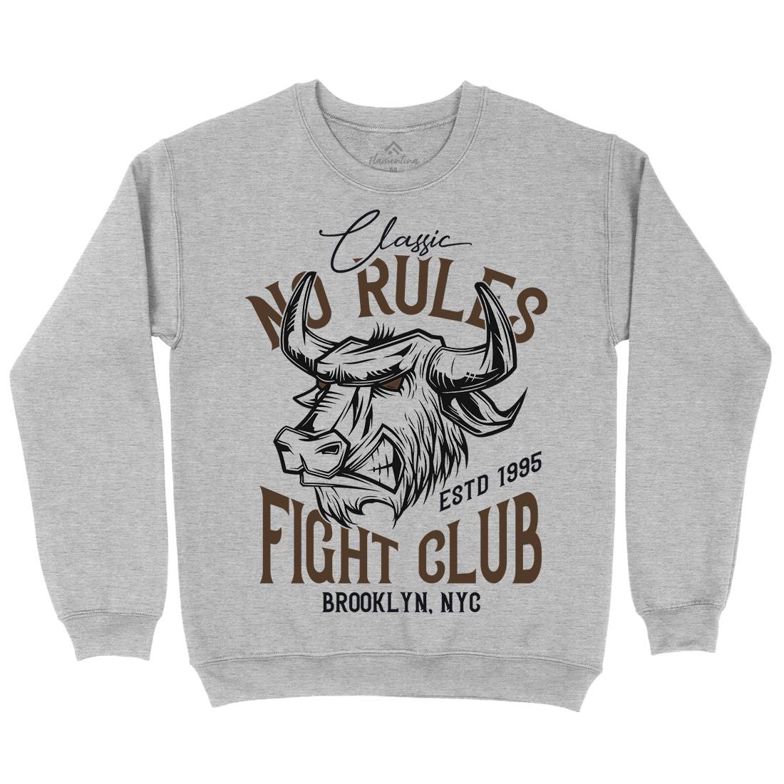 Bull Fight Club Mens Crew Neck Sweatshirt Animals B799
