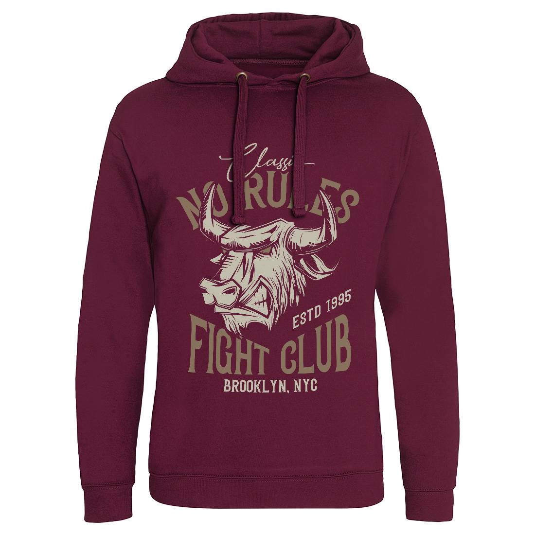 Bull Fight Club Mens Hoodie Without Pocket Animals B799