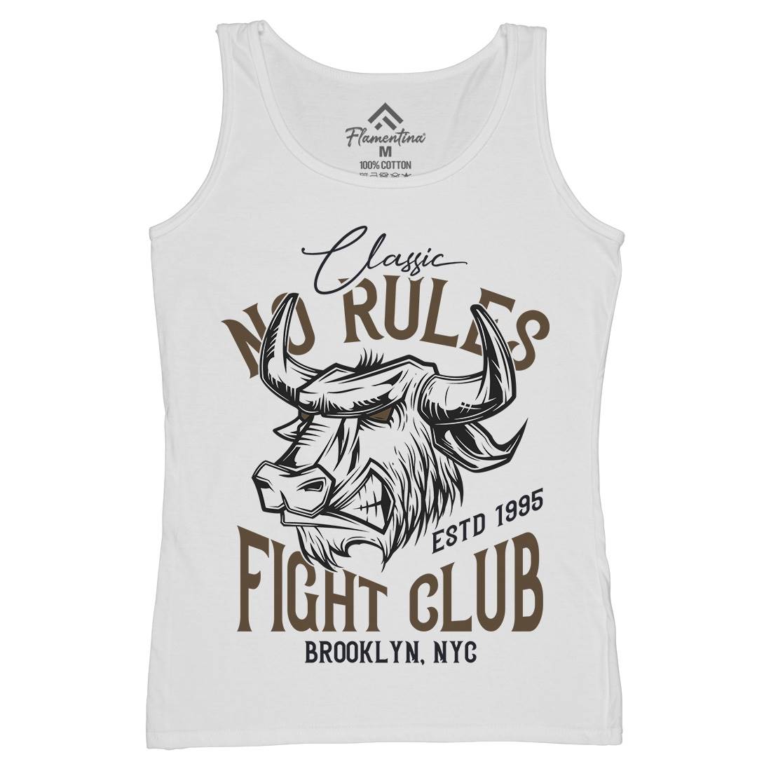 Bull Fight Club Womens Organic Tank Top Vest Animals B799