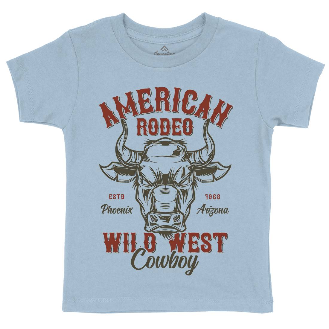 American Bull Kids Organic Crew Neck T-Shirt Animals B800