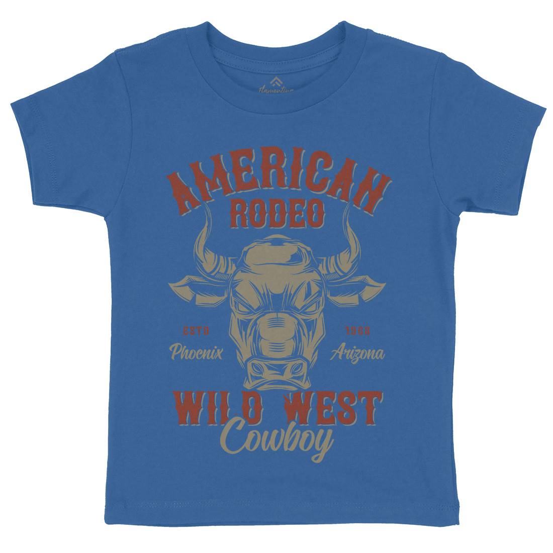 American Bull Kids Organic Crew Neck T-Shirt Animals B800