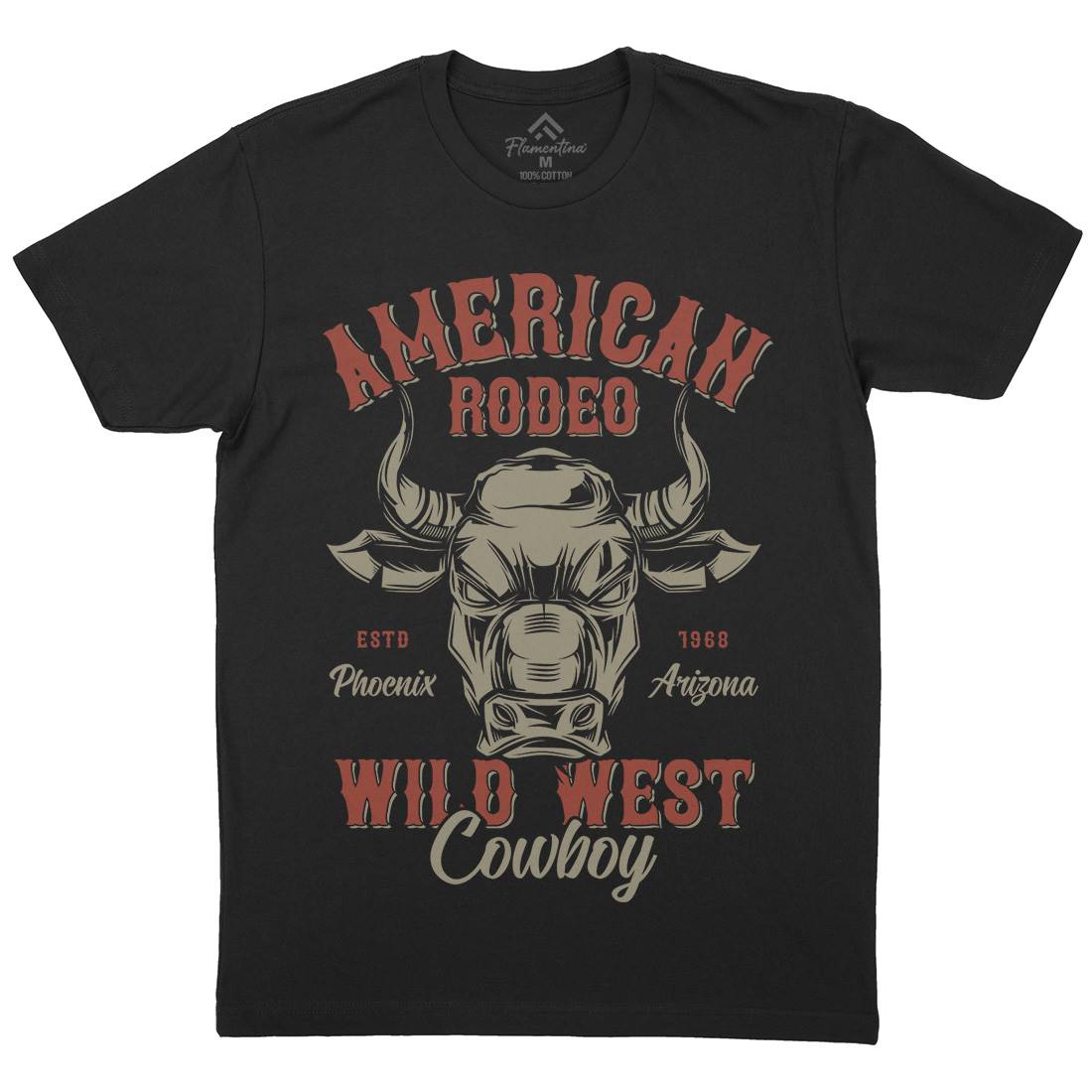 American Bull Mens Crew Neck T-Shirt Animals B800