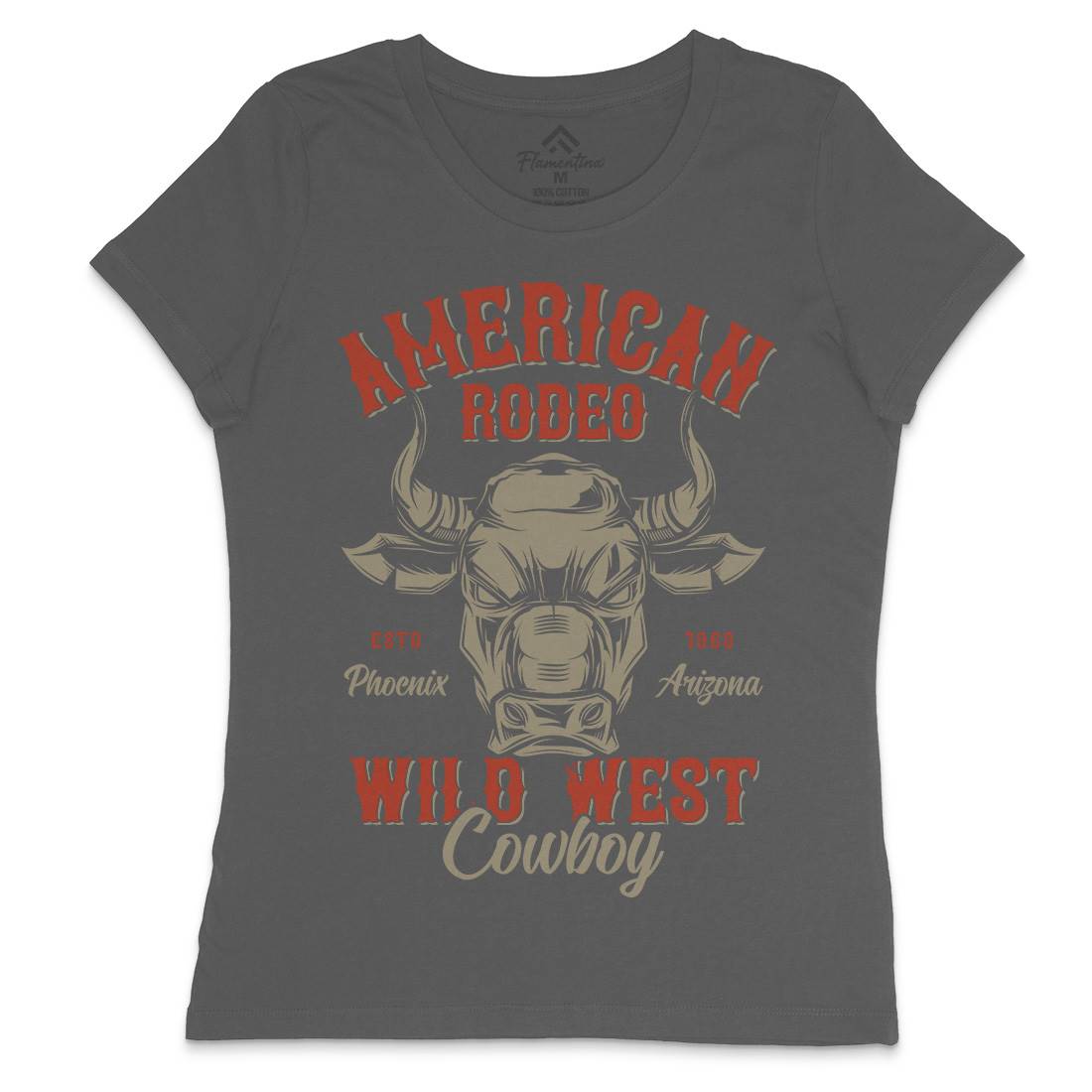 American Bull Womens Crew Neck T-Shirt Animals B800