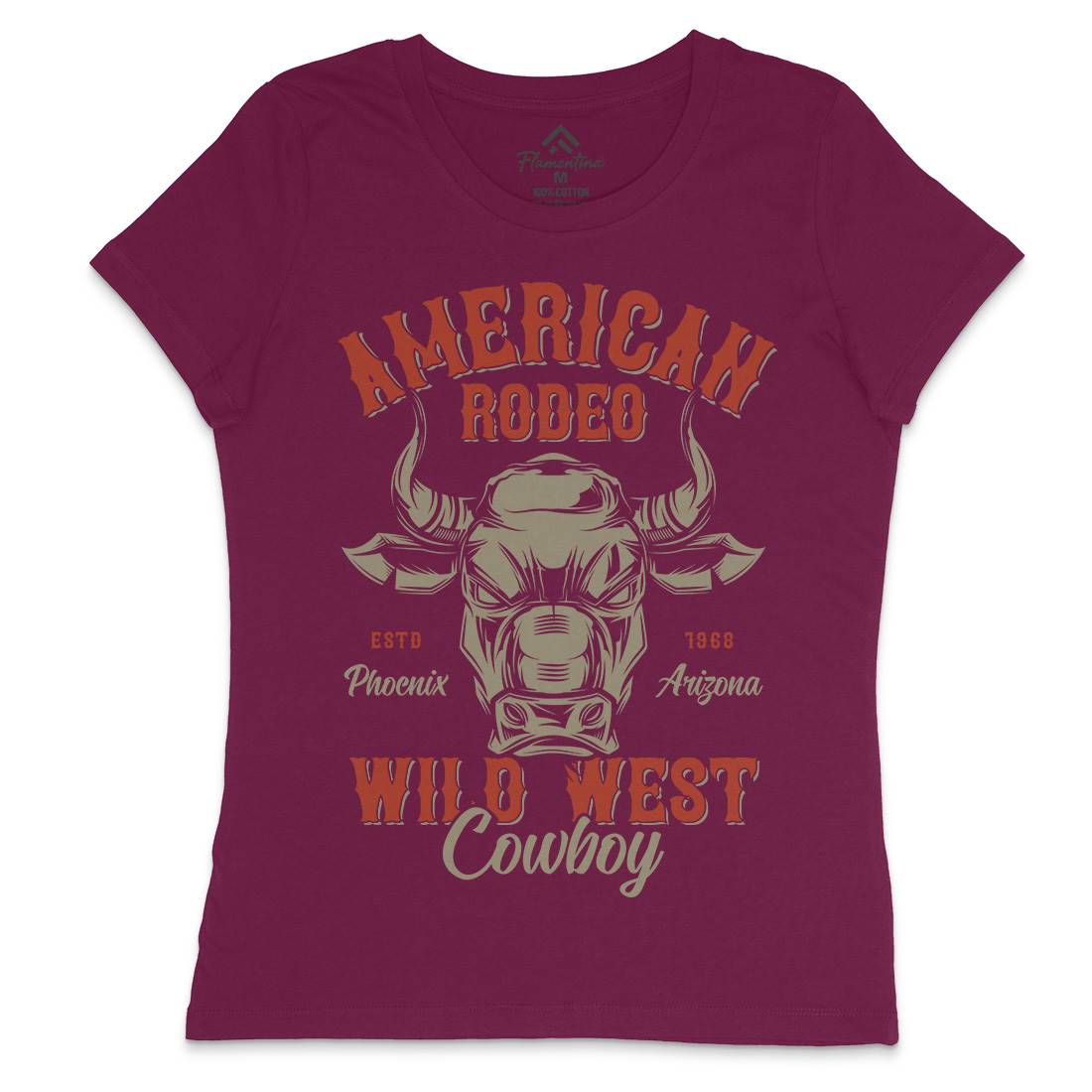 American Bull Womens Crew Neck T-Shirt Animals B800