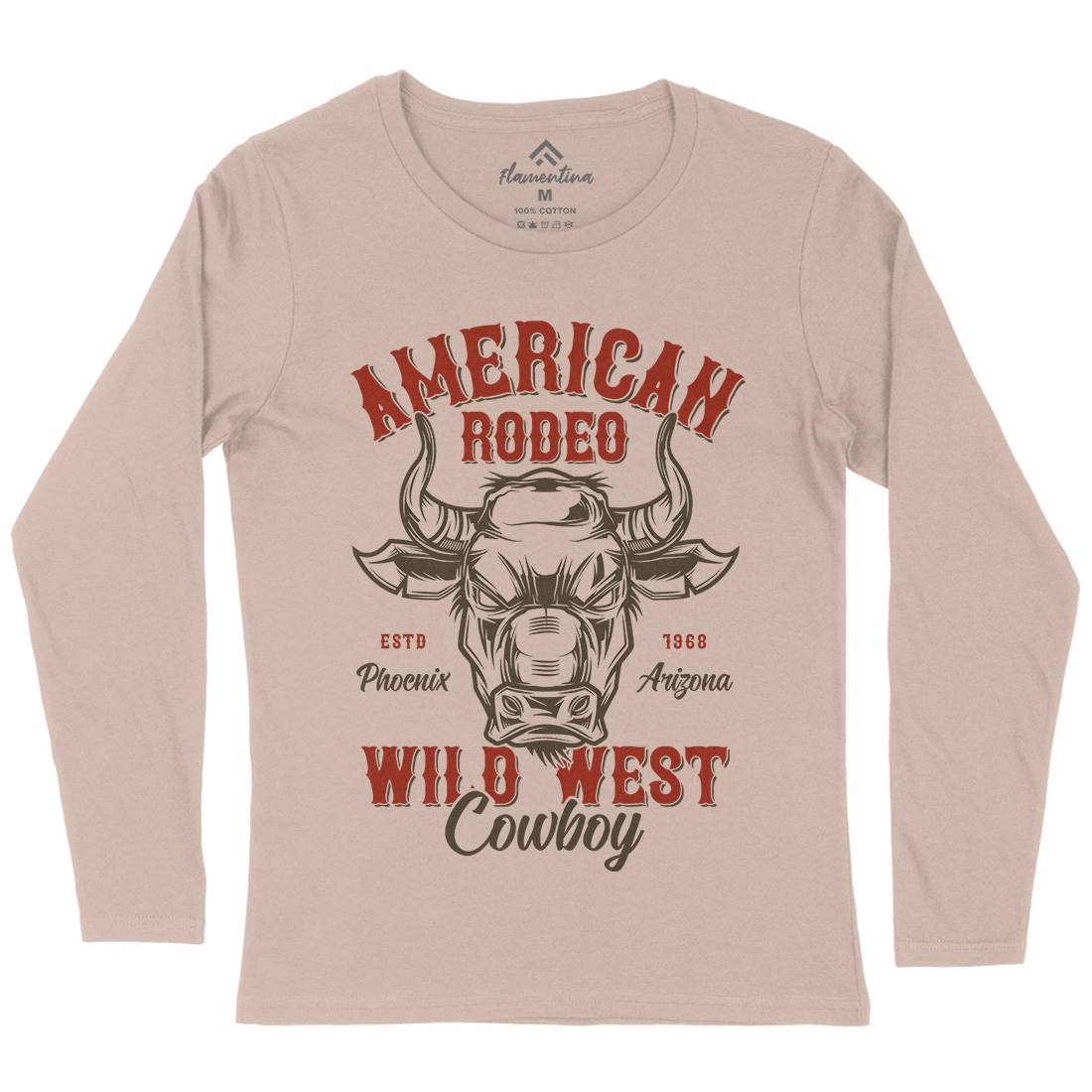 American Bull Womens Long Sleeve T-Shirt Animals B800