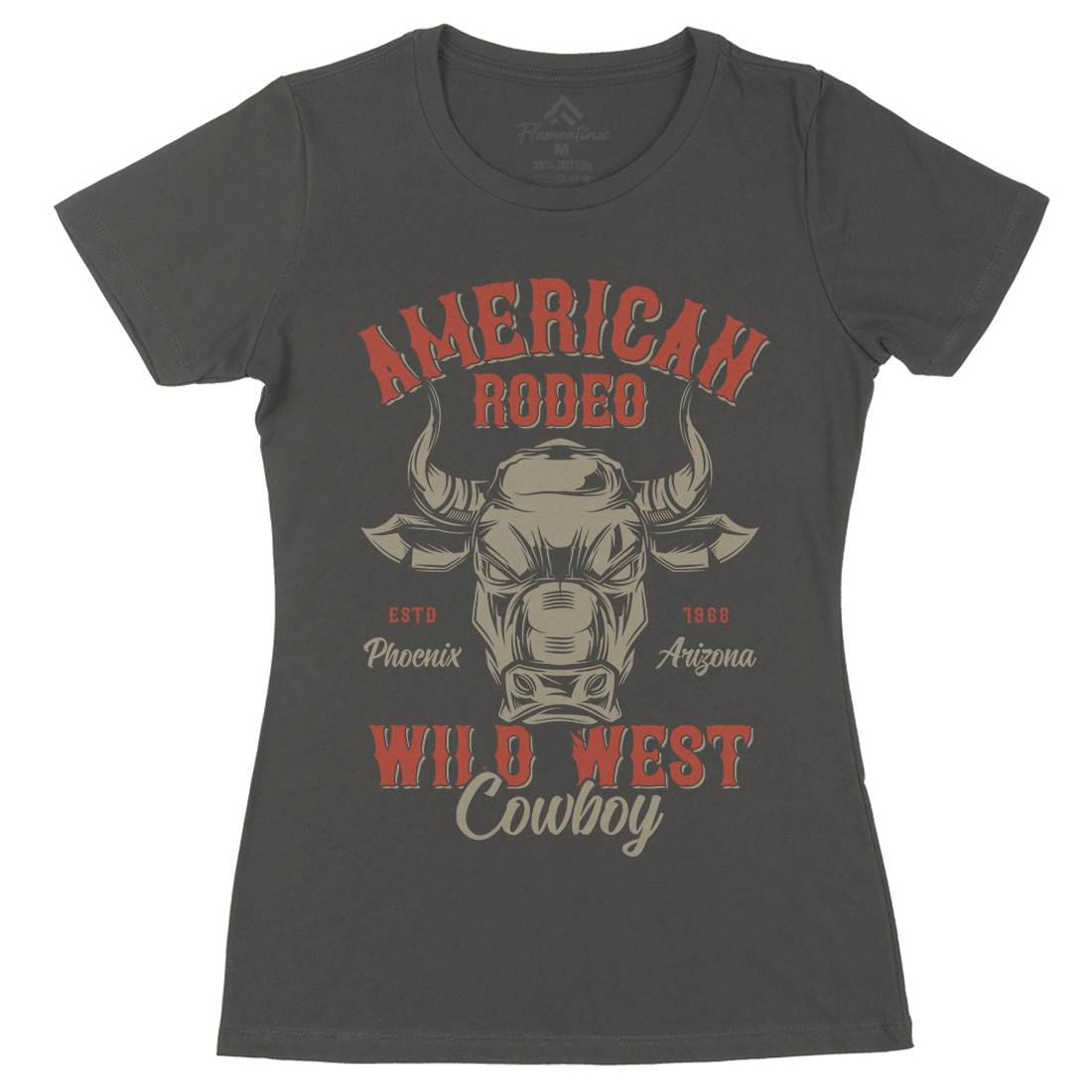 American Bull Womens Organic Crew Neck T-Shirt Animals B800