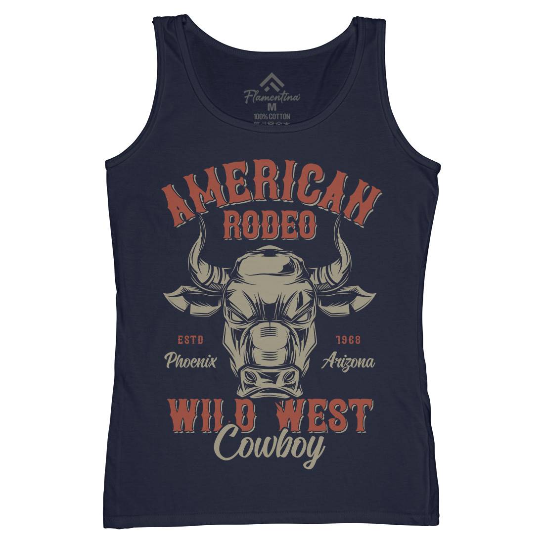 American Bull Womens Organic Tank Top Vest Animals B800