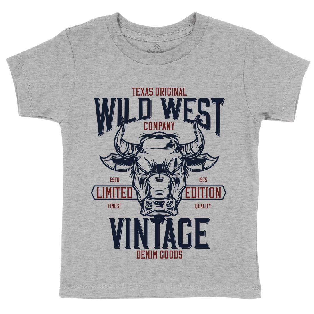 Bull Kids Organic Crew Neck T-Shirt Animals B801