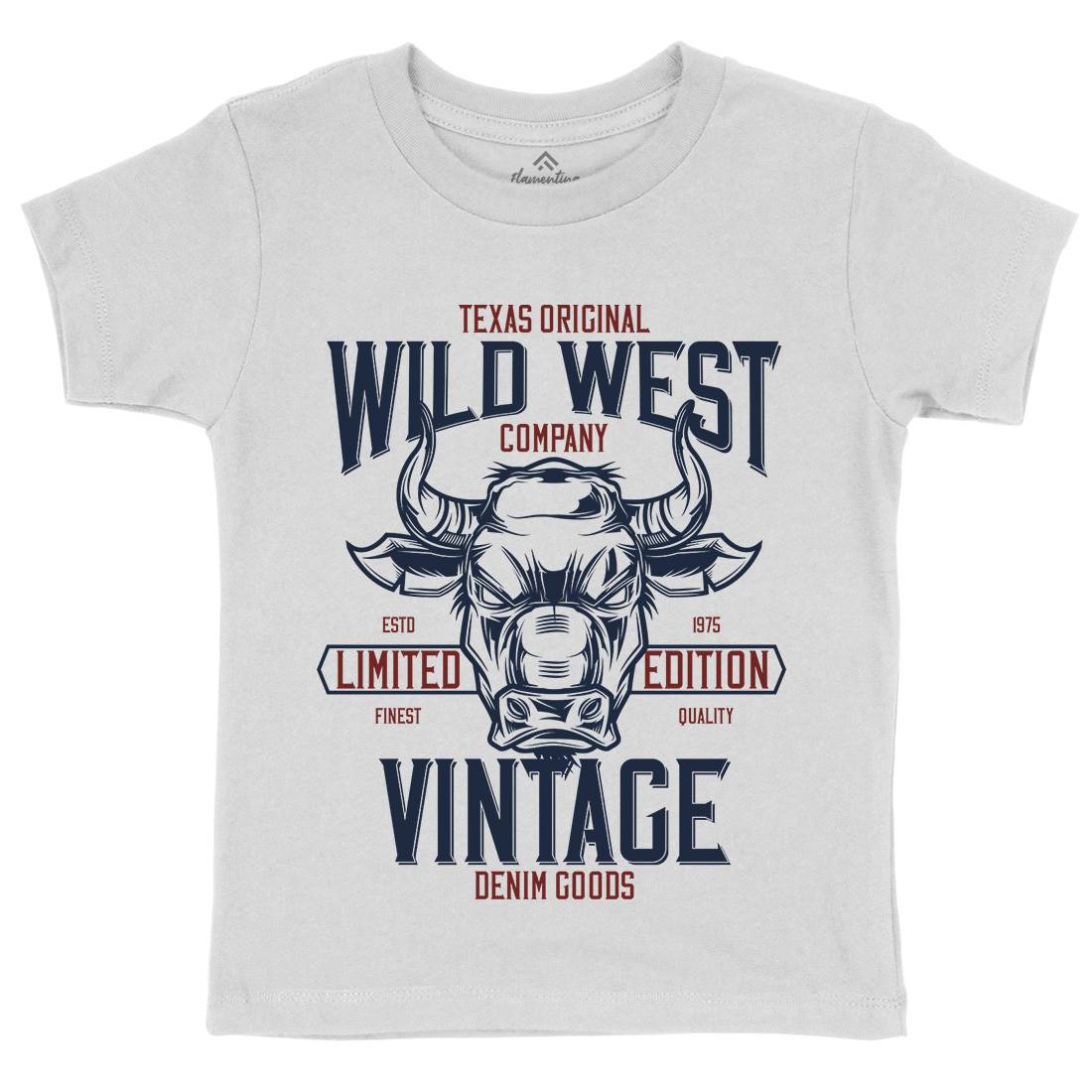 Bull Kids Crew Neck T-Shirt Animals B801