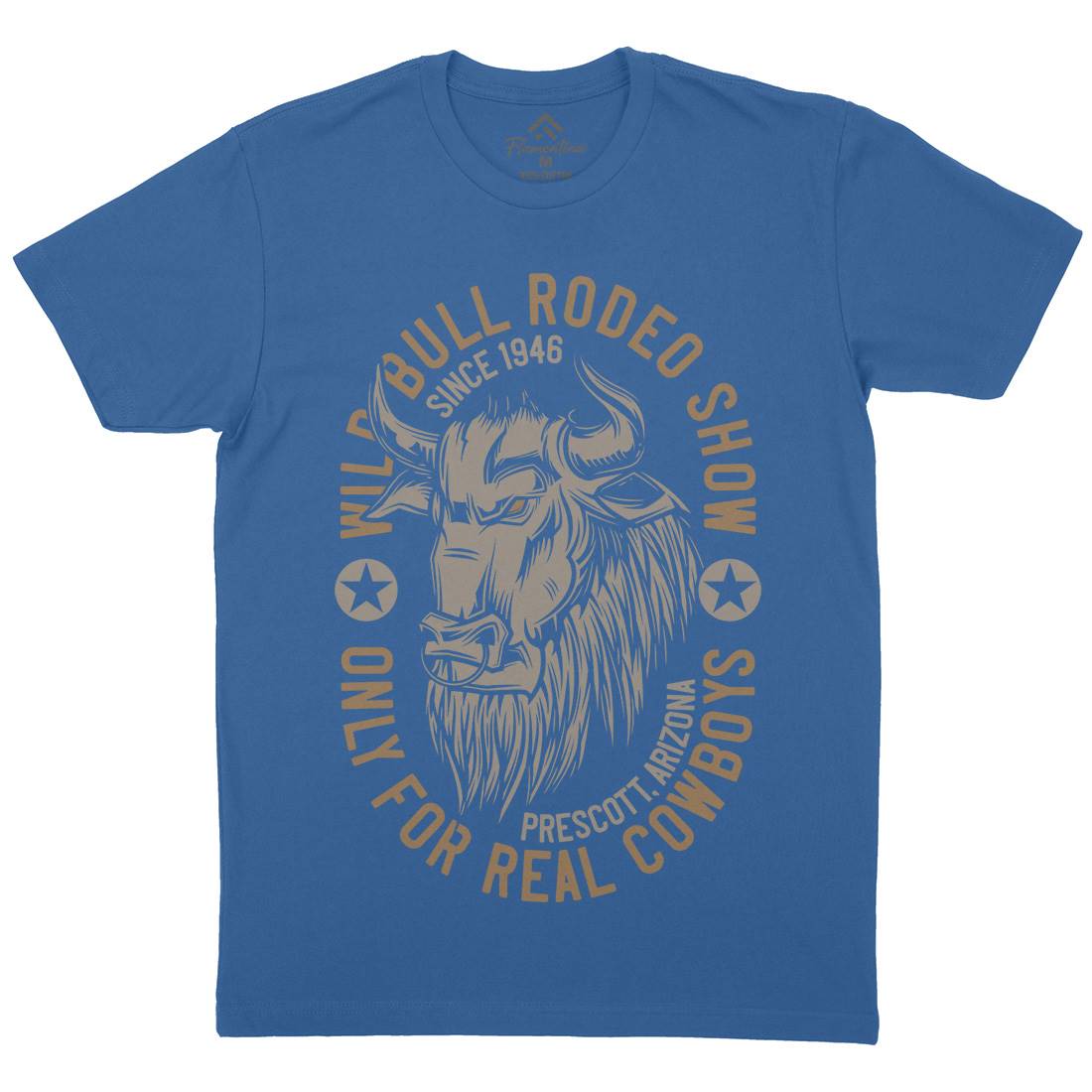 Wild Bull Mens Crew Neck T-Shirt Animals B802
