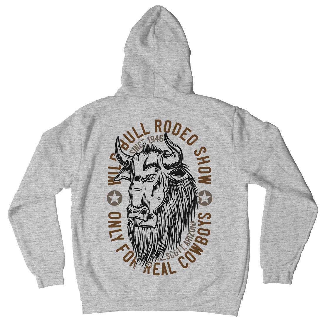 Wild Bull Mens Hoodie With Pocket Animals B802