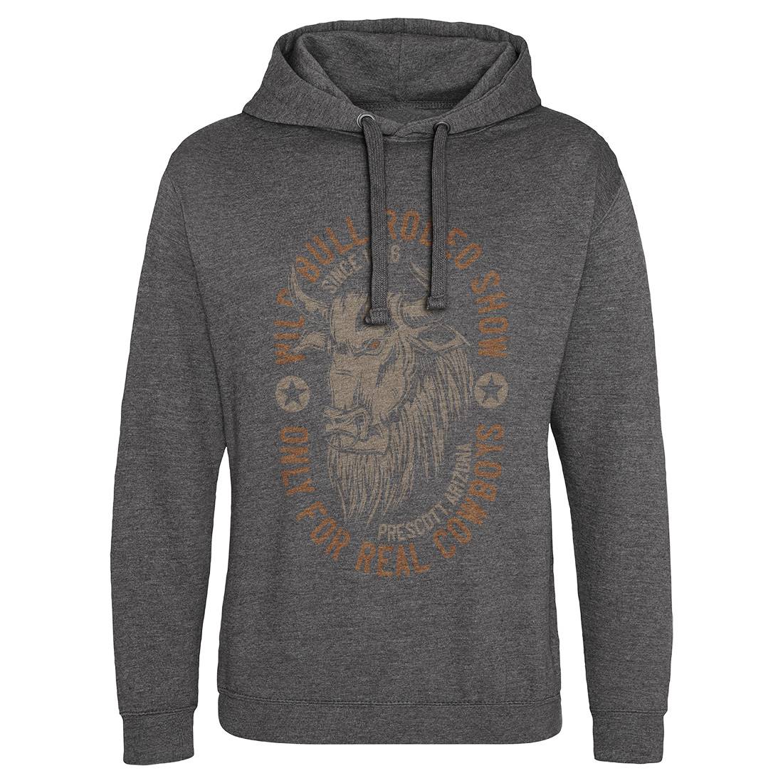Wild Bull Mens Hoodie Without Pocket Animals B802