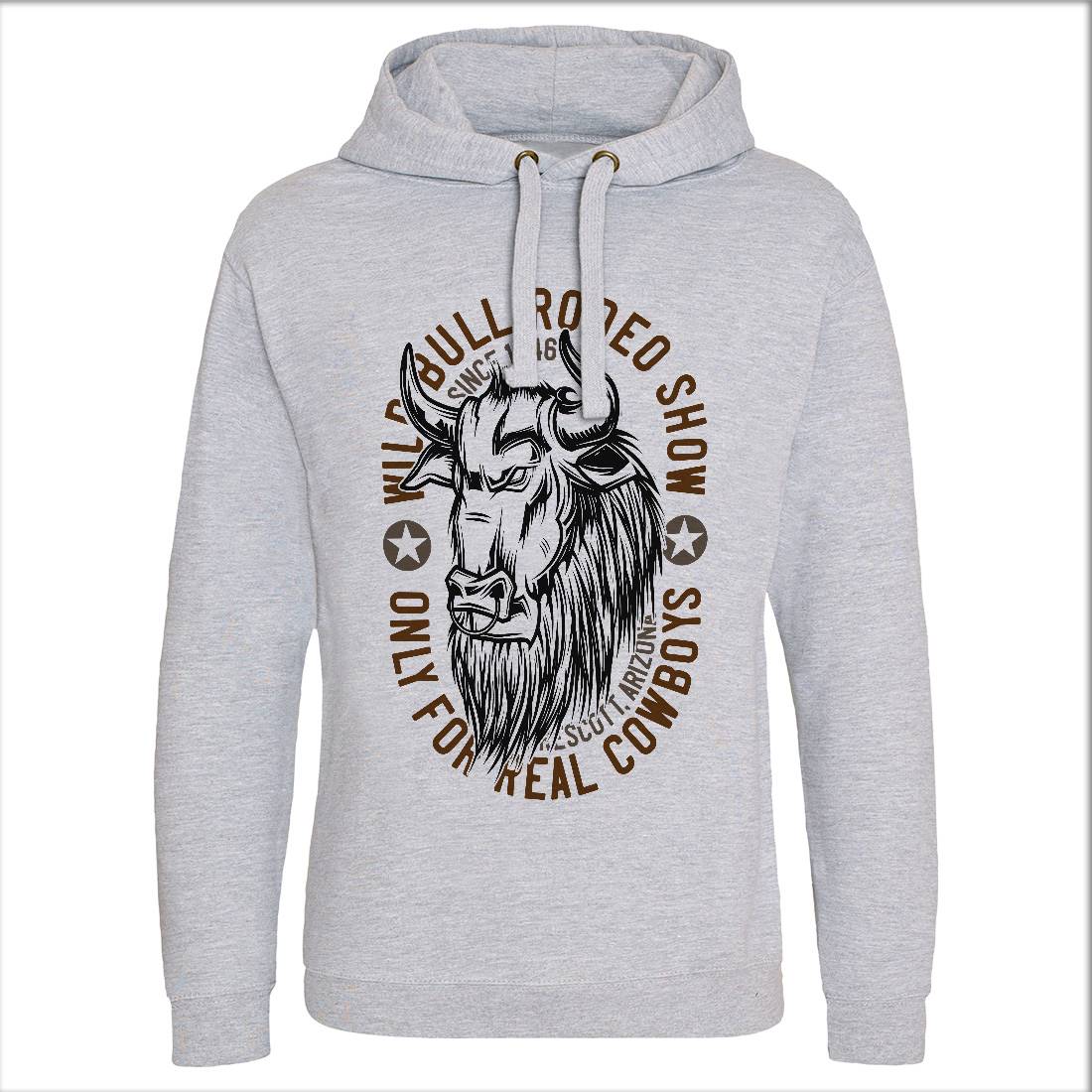 Wild Bull Mens Hoodie Without Pocket Animals B802