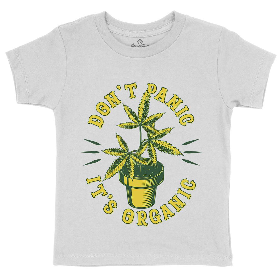 Don&#39;t Panic It&#39;s Organic Kids Crew Neck T-Shirt Drugs B803
