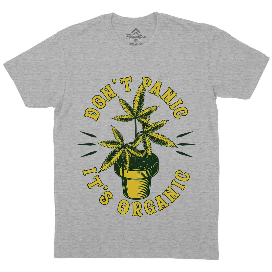 Don&#39;t Panic It&#39;s Organic Mens Crew Neck T-Shirt Drugs B803