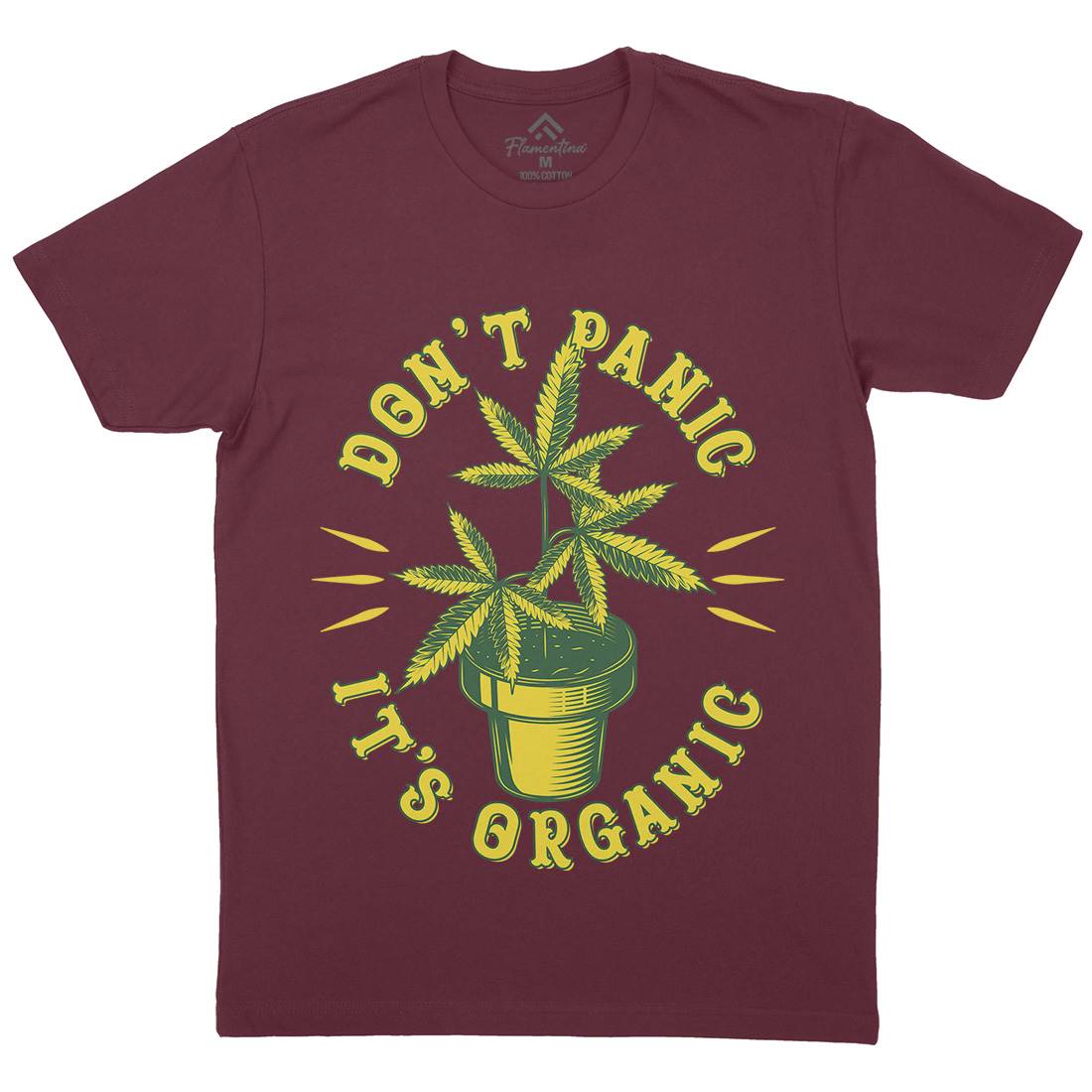 Don&#39;t Panic It&#39;s Organic Mens Organic Crew Neck T-Shirt Drugs B803