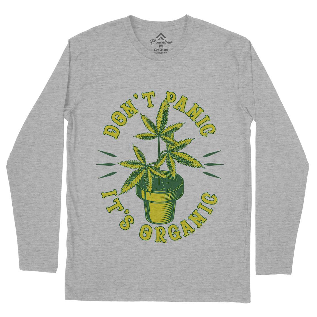 Don&#39;t Panic It&#39;s Organic Mens Long Sleeve T-Shirt Drugs B803