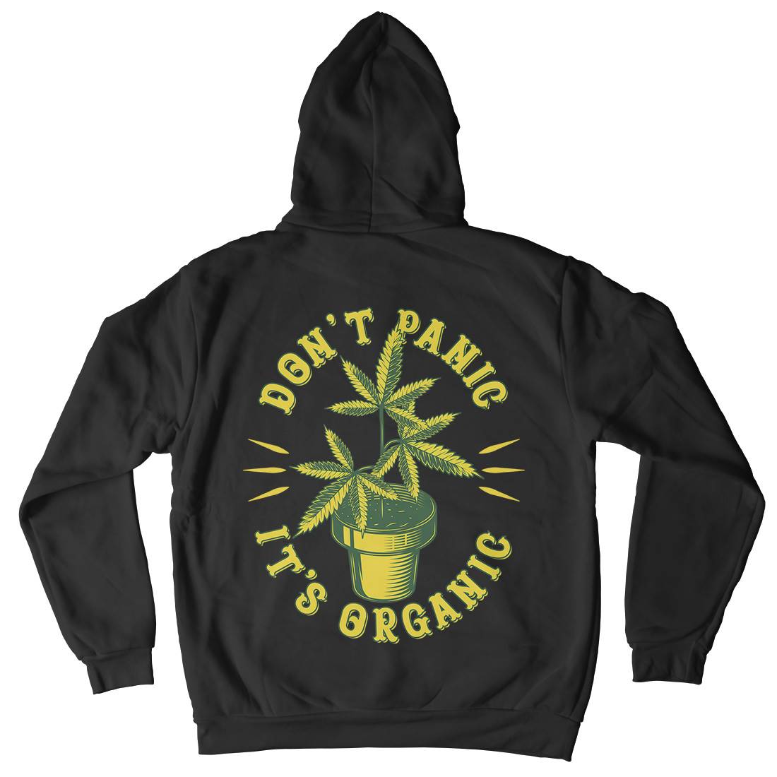 Don&#39;t Panic It&#39;s Organic Mens Hoodie With Pocket Drugs B803