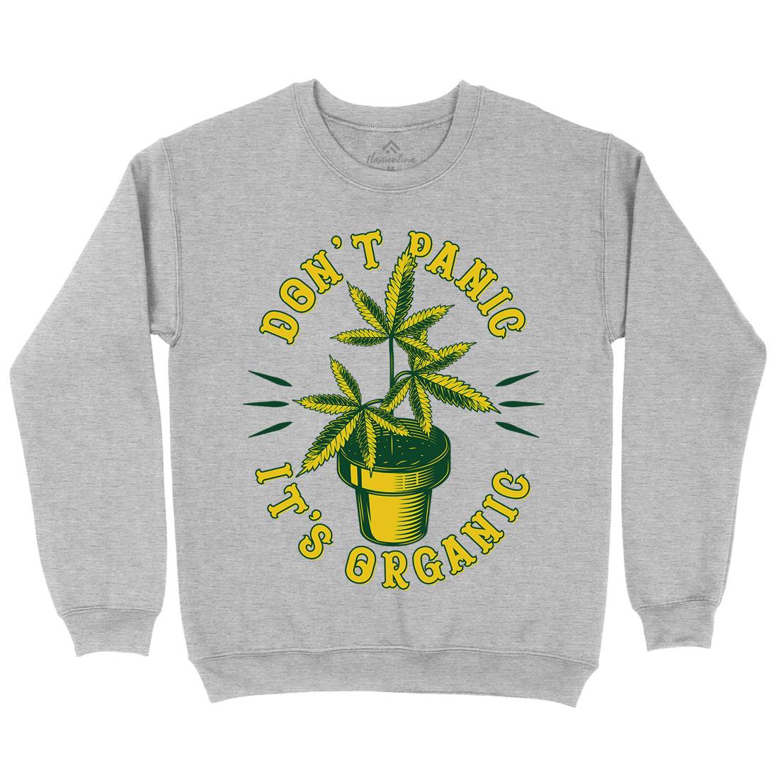 Don&#39;t Panic It&#39;s Organic Kids Crew Neck Sweatshirt Drugs B803