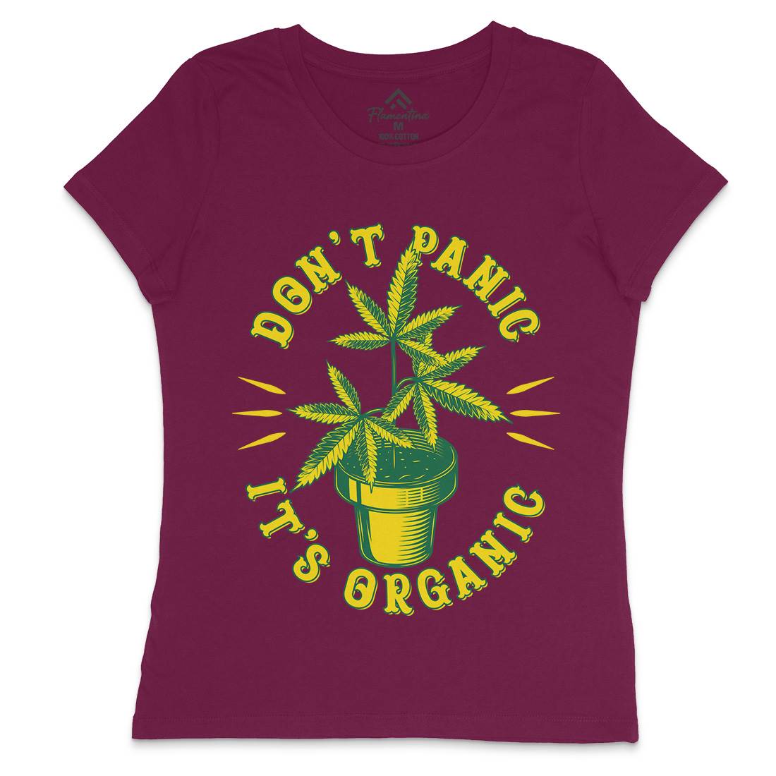 Don&#39;t Panic It&#39;s Organic Womens Crew Neck T-Shirt Drugs B803