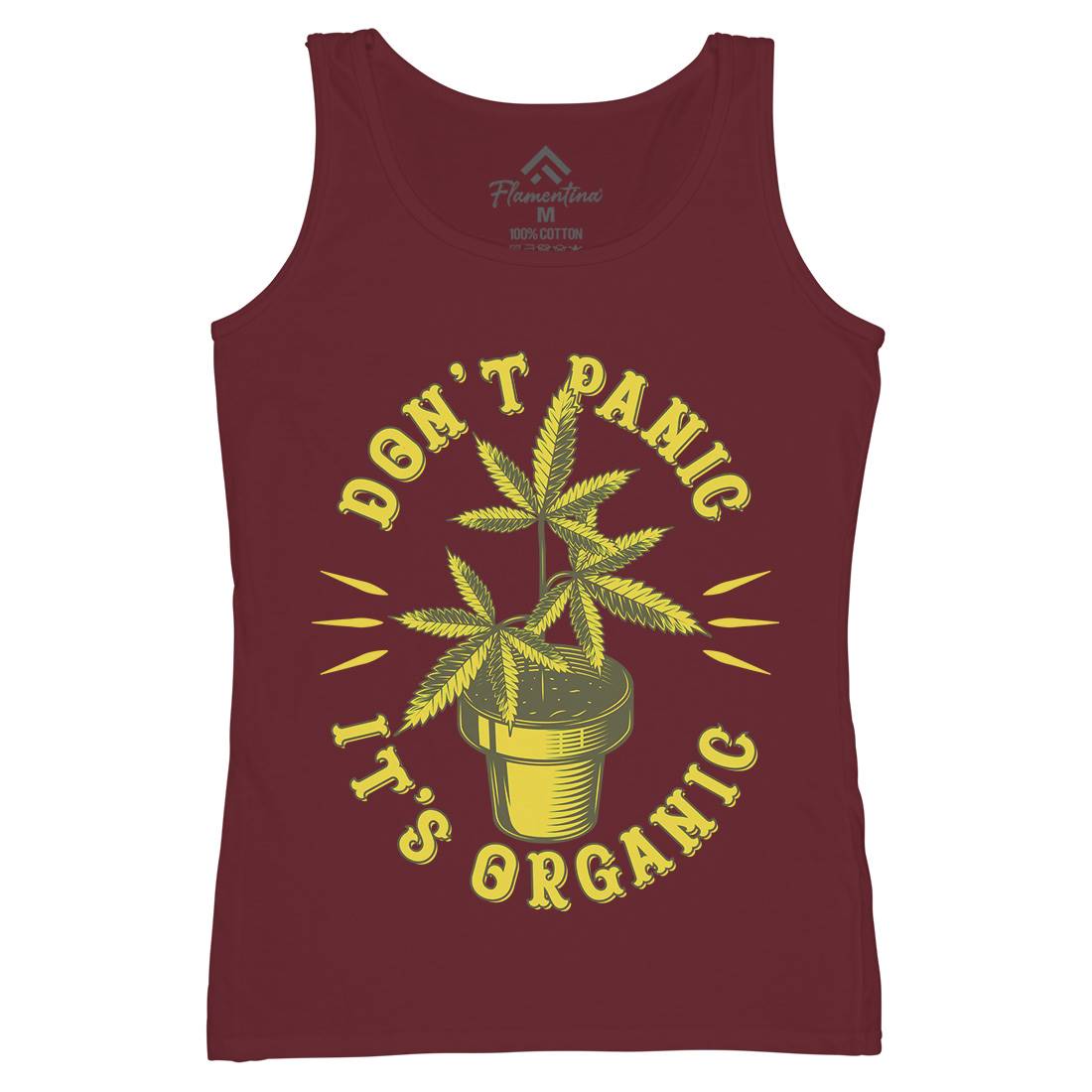 Don&#39;t Panic It&#39;s Organic Womens Organic Tank Top Vest Drugs B803