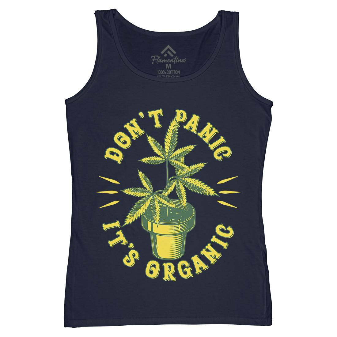 Don&#39;t Panic It&#39;s Organic Womens Organic Tank Top Vest Drugs B803