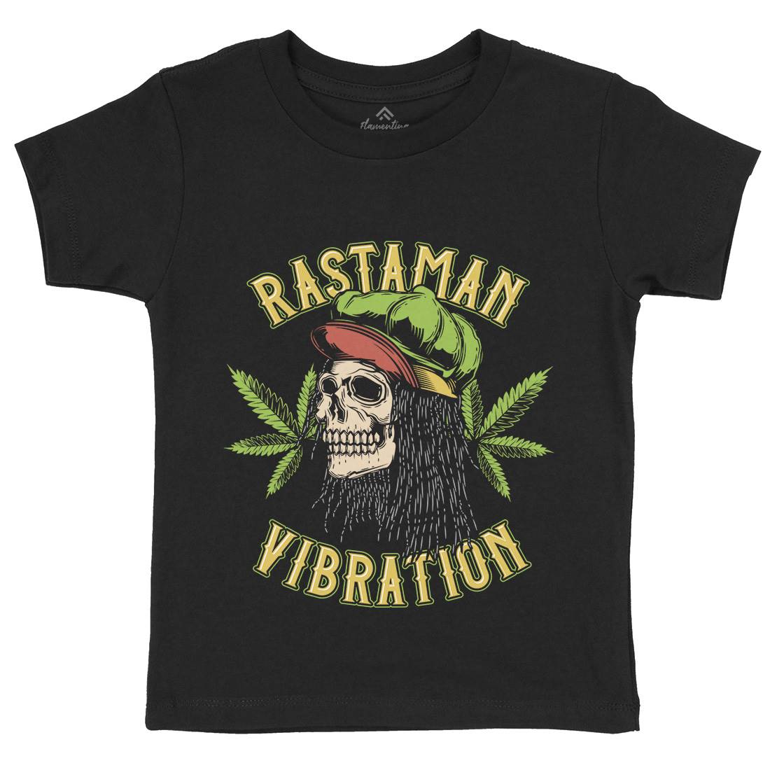 Rastaman Vibration Kids Organic Crew Neck T-Shirt Drugs B805