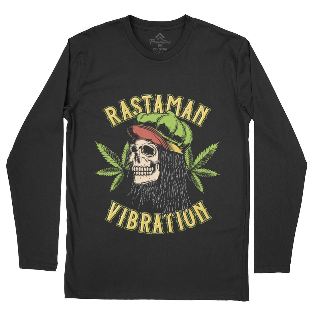 Rastaman Vibration Mens Long Sleeve T-Shirt Drugs B805