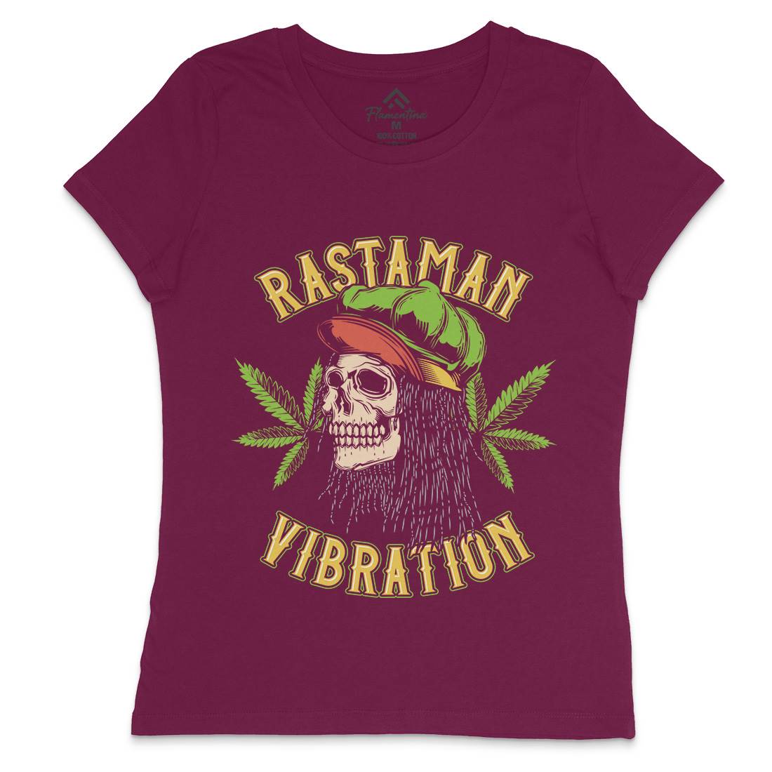Rastaman Vibration Womens Crew Neck T-Shirt Drugs B805