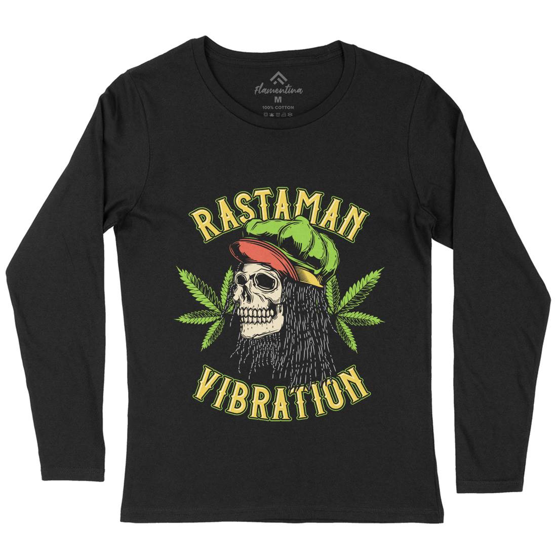 Rastaman Vibration Womens Long Sleeve T-Shirt Drugs B805