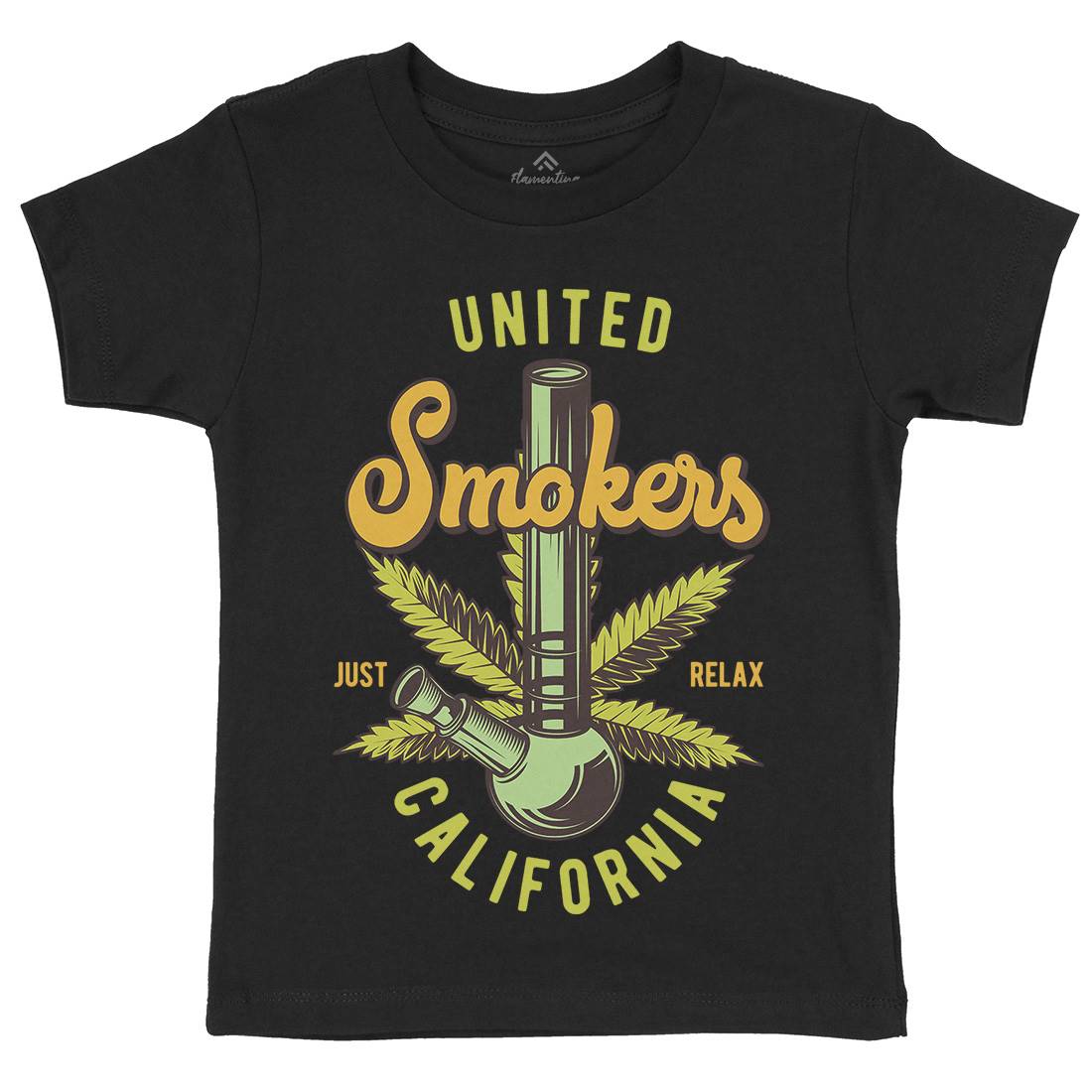 United Smokers Kids Crew Neck T-Shirt Drugs B806