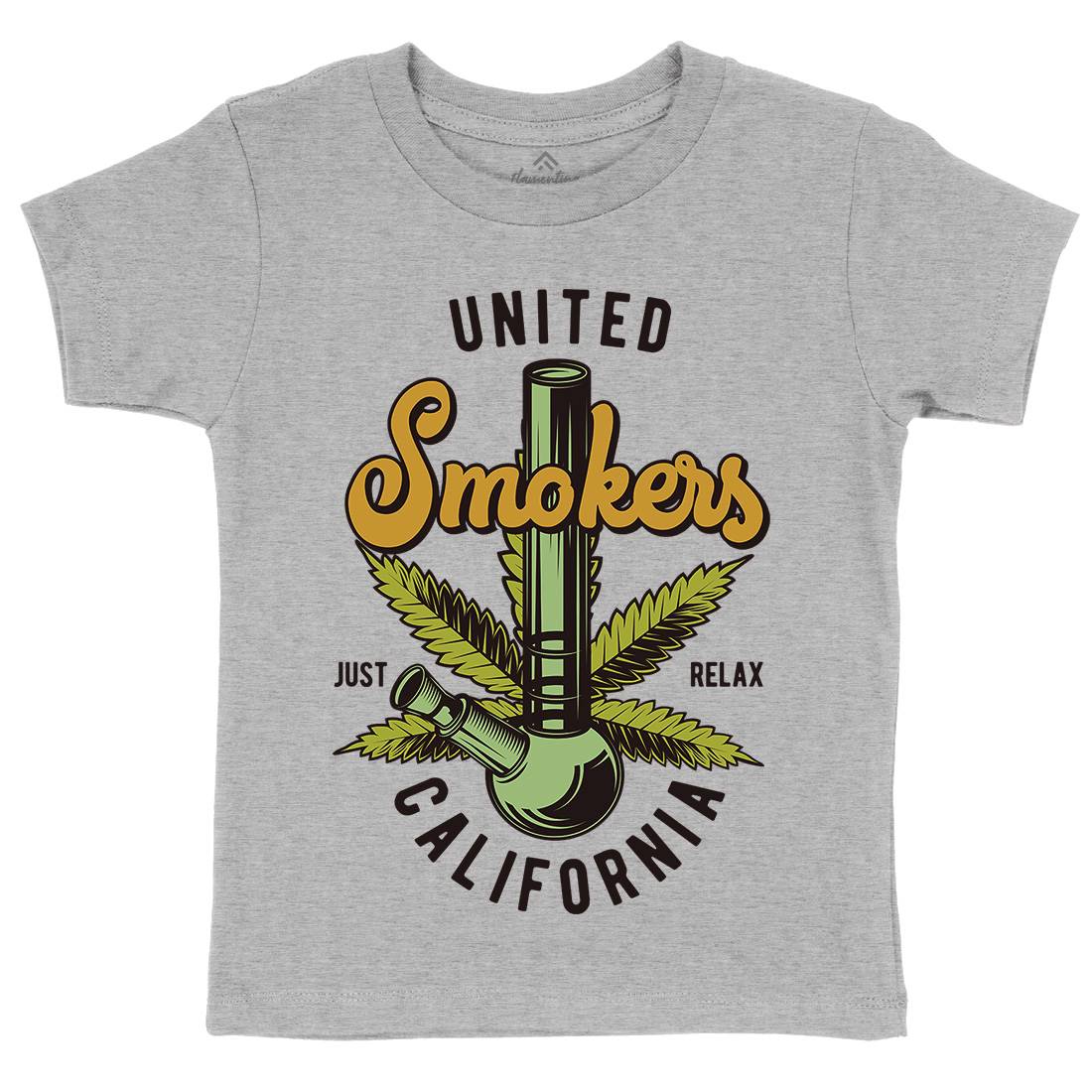 United Smokers Kids Crew Neck T-Shirt Drugs B806