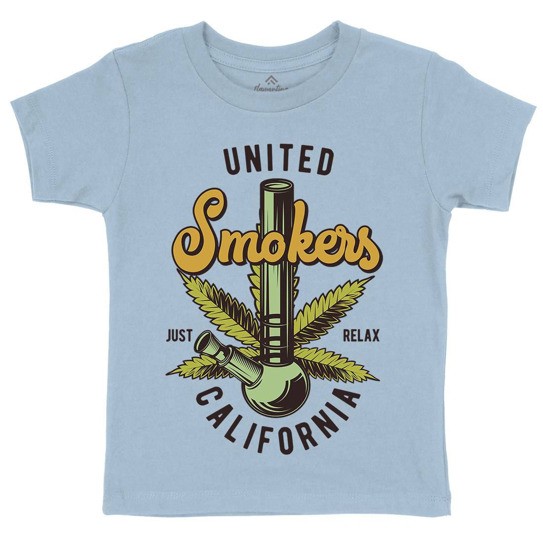 United Smokers Kids Organic Crew Neck T-Shirt Drugs B806