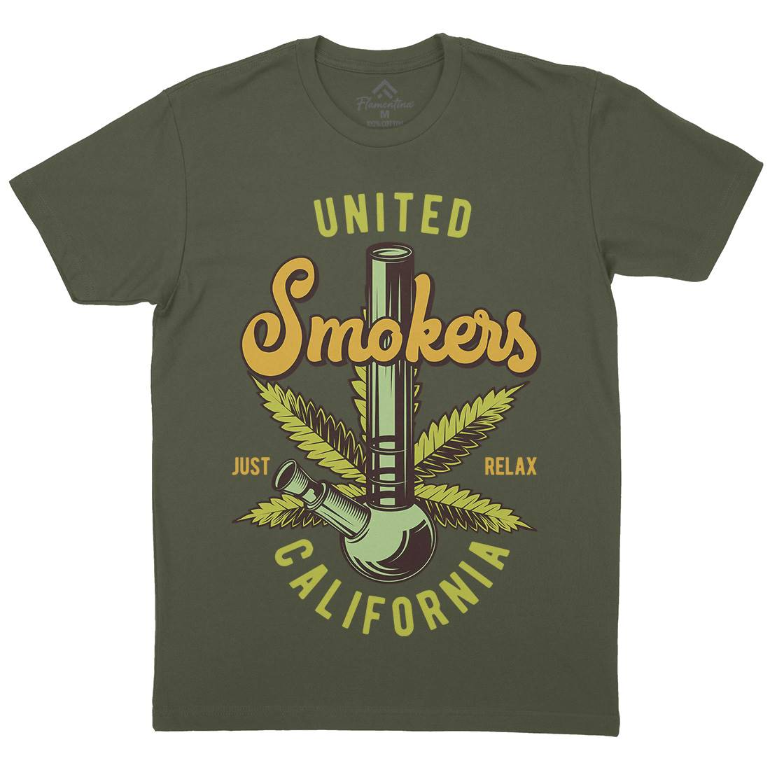 United Smokers Mens Crew Neck T-Shirt Drugs B806