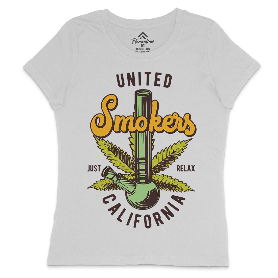 United Smokers Womens Crew Neck T-Shirt Drugs B806