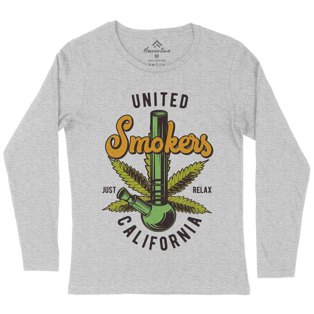 United Smokers Womens Long Sleeve T-Shirt Drugs B806