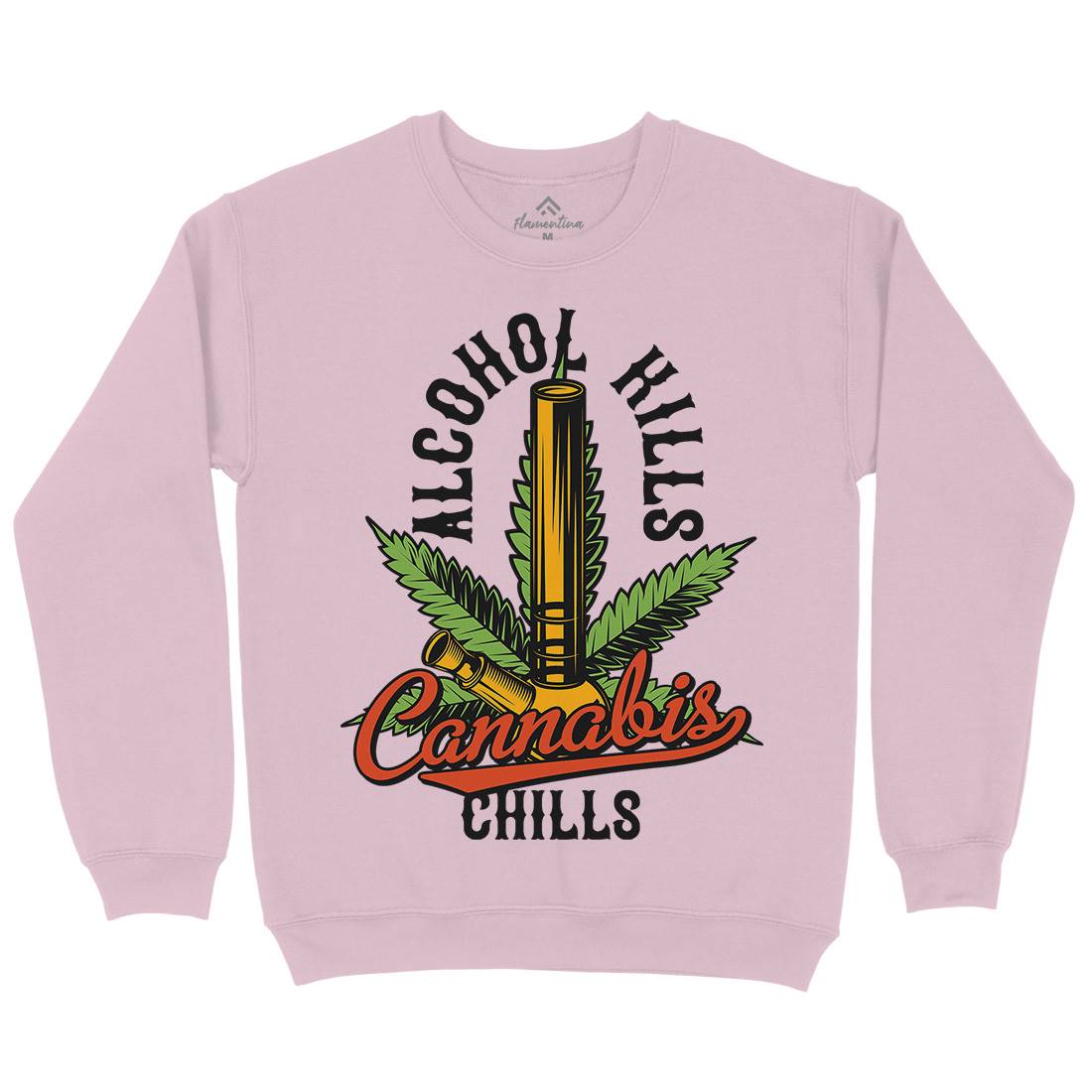 Cannabis Chills Kids Crew Neck Sweatshirt Drugs B807
