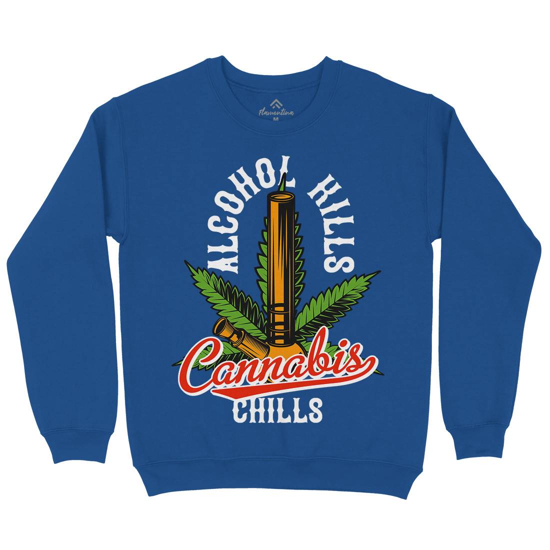 Cannabis Chills Kids Crew Neck Sweatshirt Drugs B807