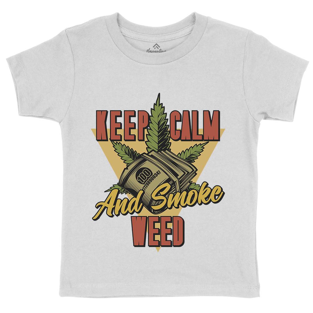 Keep Calm Kids Organic Crew Neck T-Shirt Drugs B808