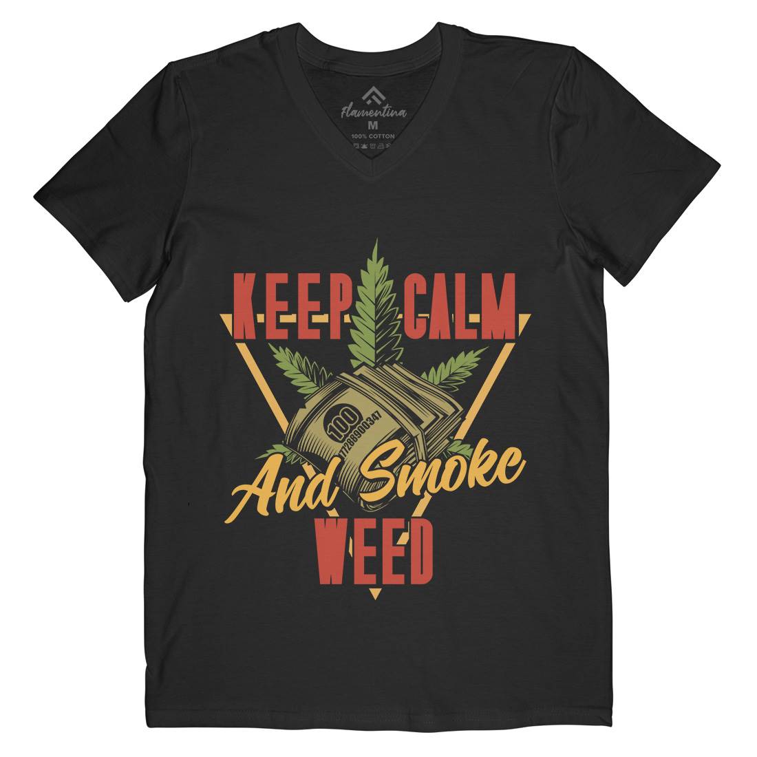 Keep Calm Mens V-Neck T-Shirt Drugs B808