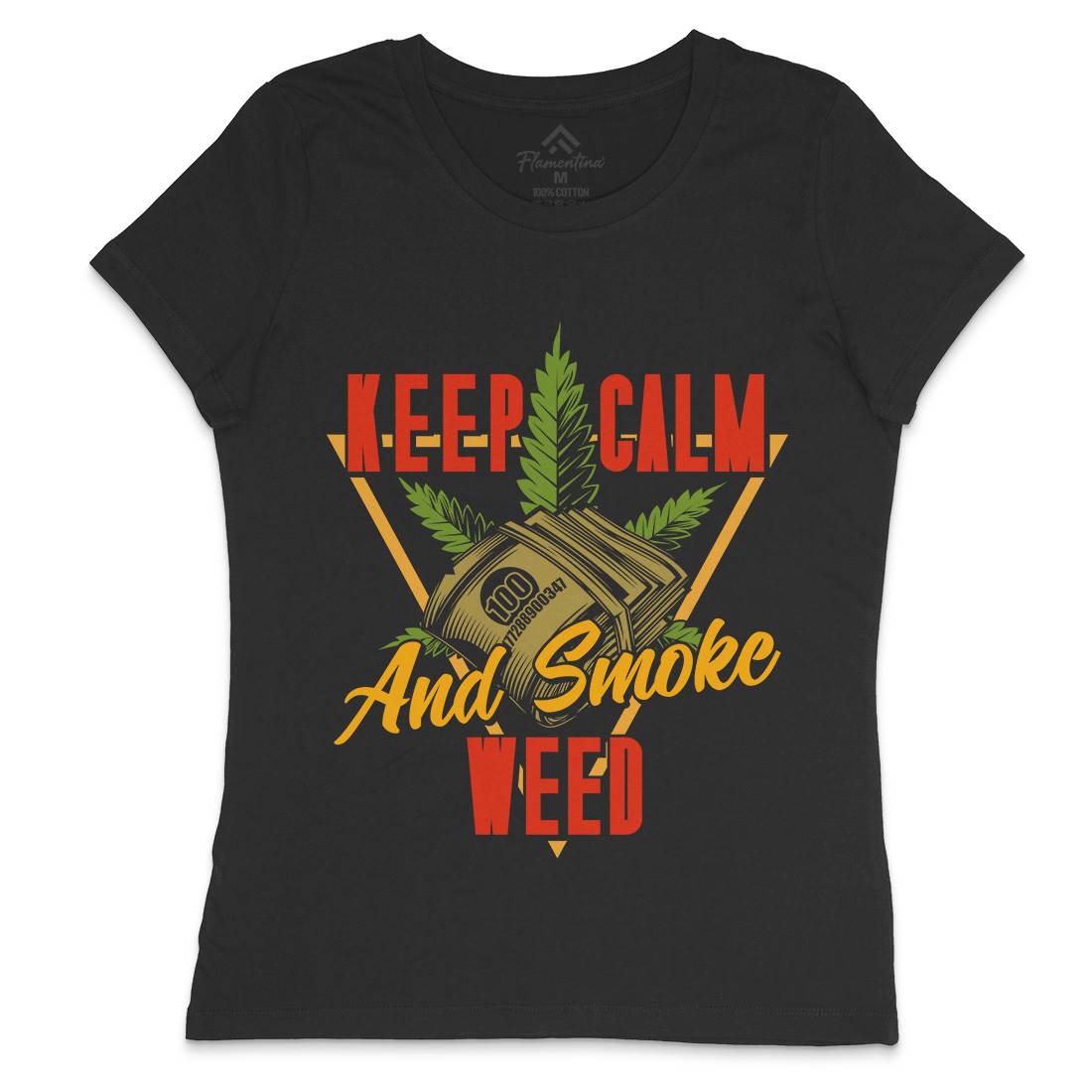 Keep Calm Womens Crew Neck T-Shirt Drugs B808