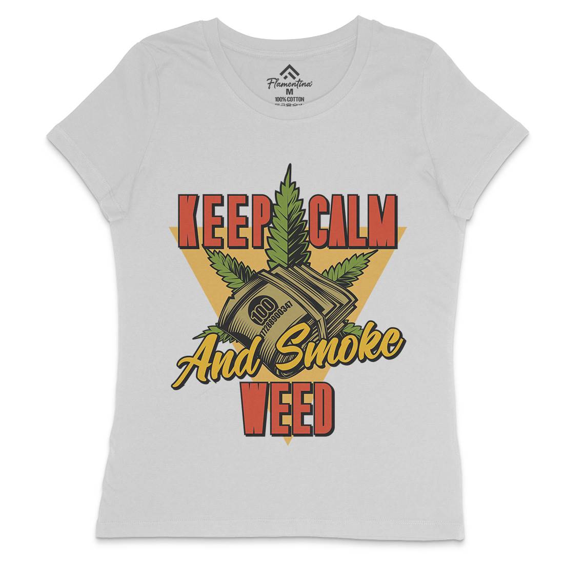 Keep Calm Womens Crew Neck T-Shirt Drugs B808