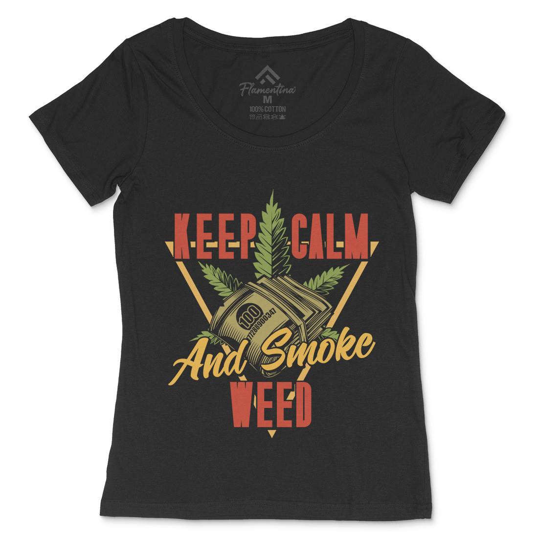 Keep Calm Womens Scoop Neck T-Shirt Drugs B808