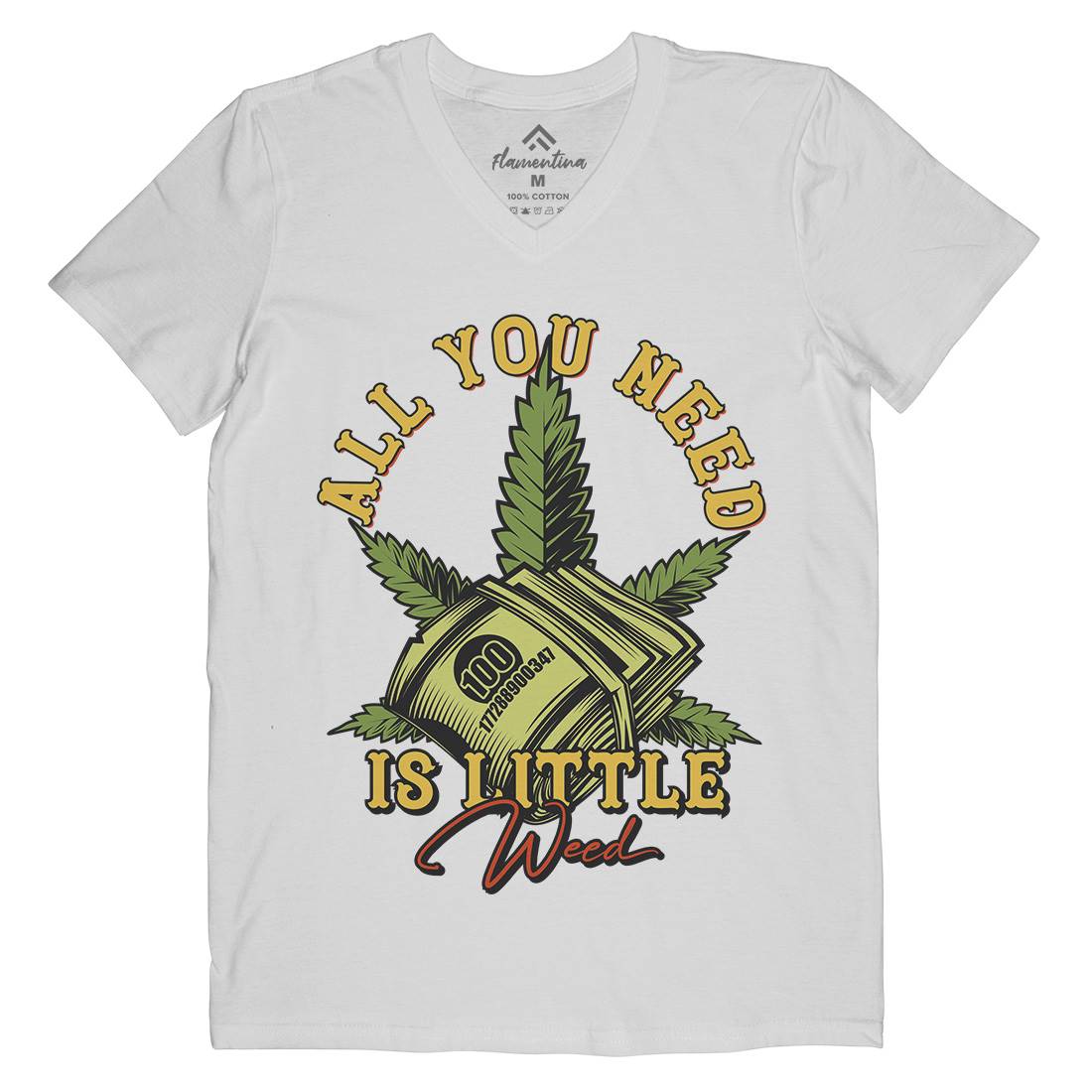 All You Need Mens V-Neck T-Shirt Drugs B809