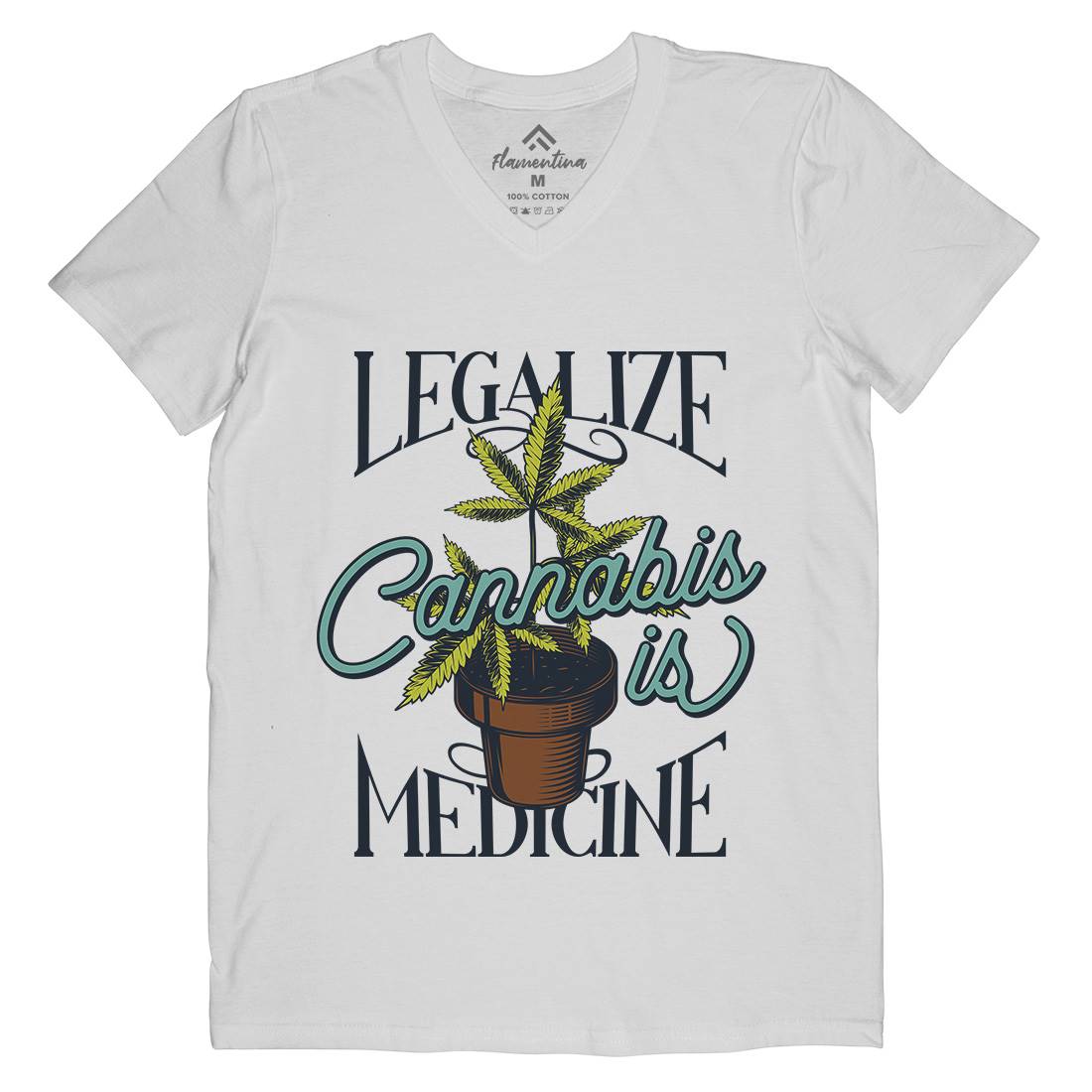 Medicine Mens V-Neck T-Shirt Drugs B810