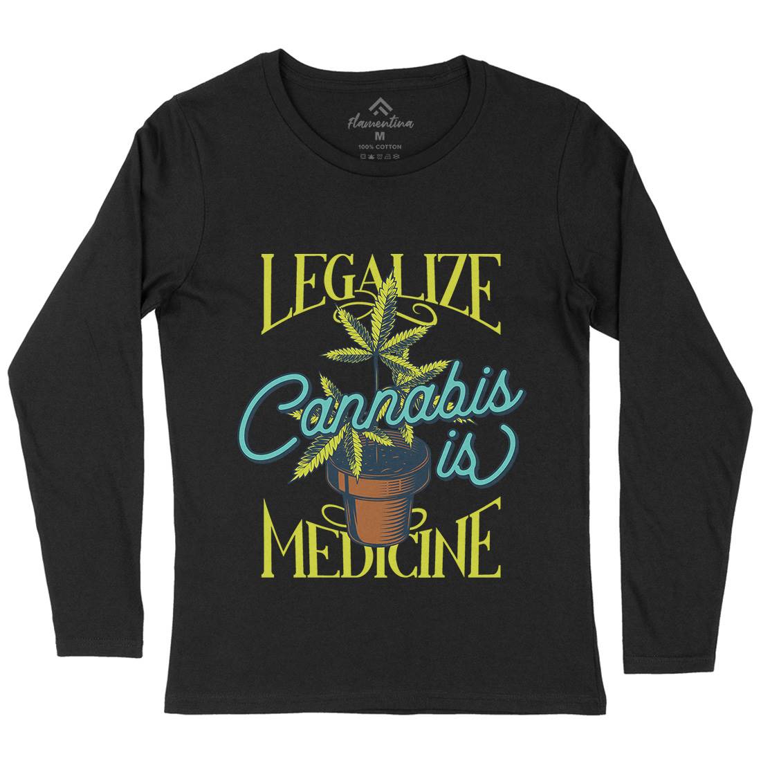 Medicine Womens Long Sleeve T-Shirt Drugs B810