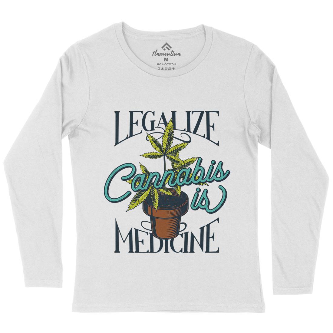 Medicine Womens Long Sleeve T-Shirt Drugs B810