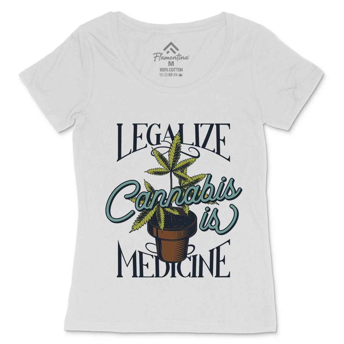 Medicine Womens Scoop Neck T-Shirt Drugs B810