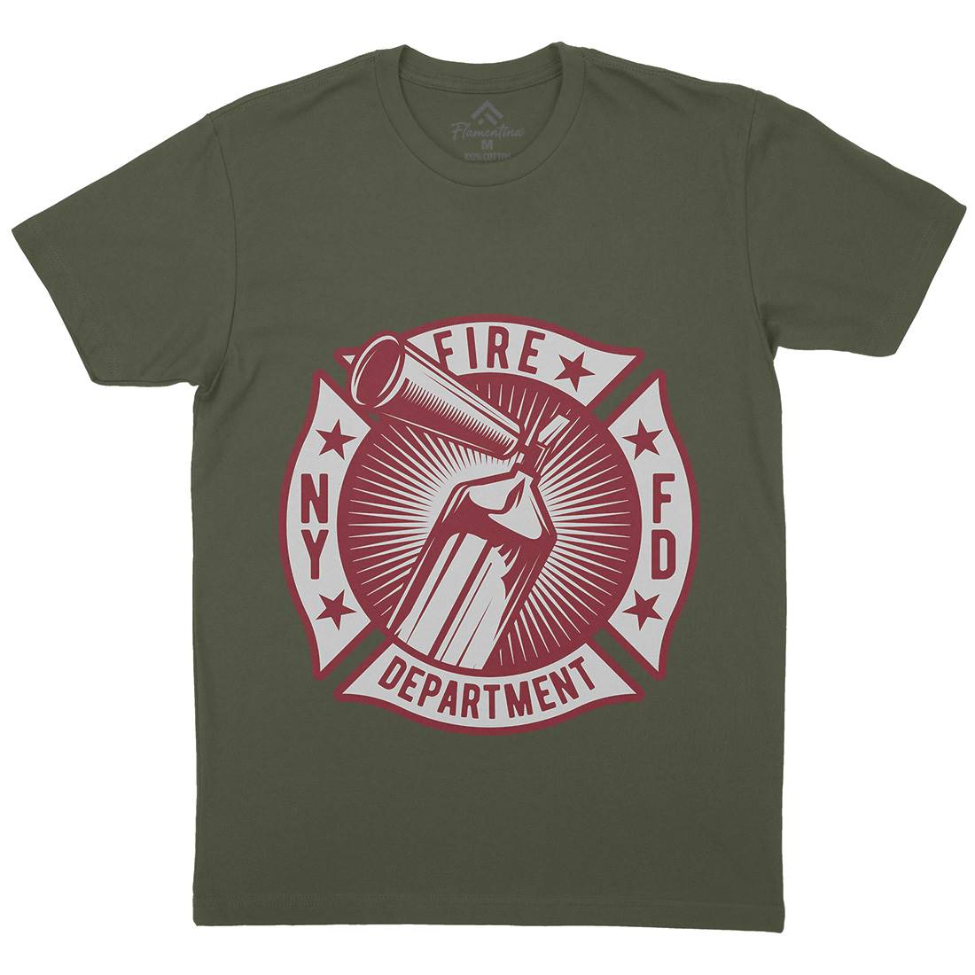 Fire Fighter Mens Crew Neck T-Shirt Firefighters B811